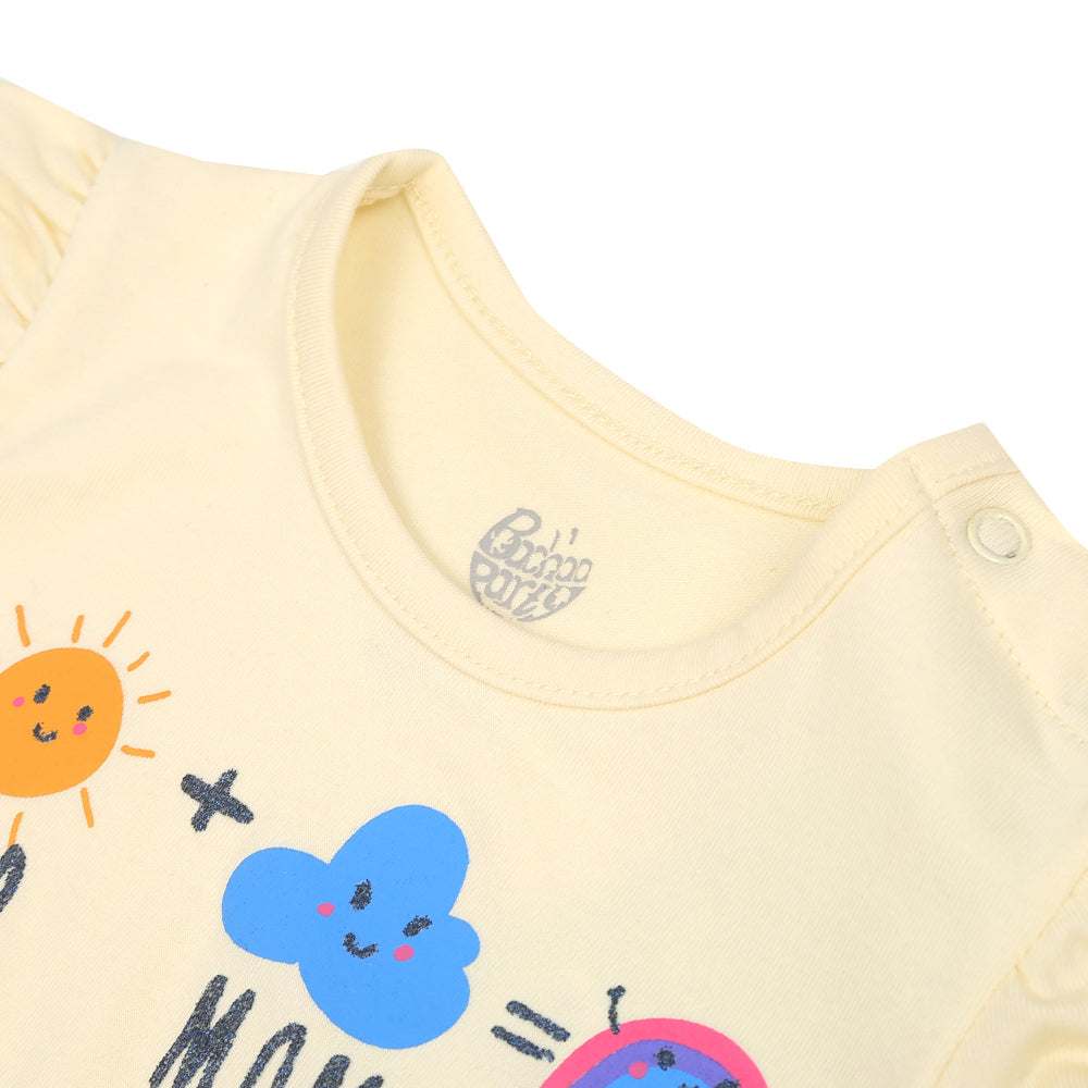 Infants Girls T-Shirt Dad Mom - Papyrus | Bachaa Party Baby Clothes Girls Tops & T-Shirts