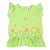 Infants Girls Embroidered Top Melody - Green | Bachaa Party Baby Clothes Girls Tops & T-Shirts