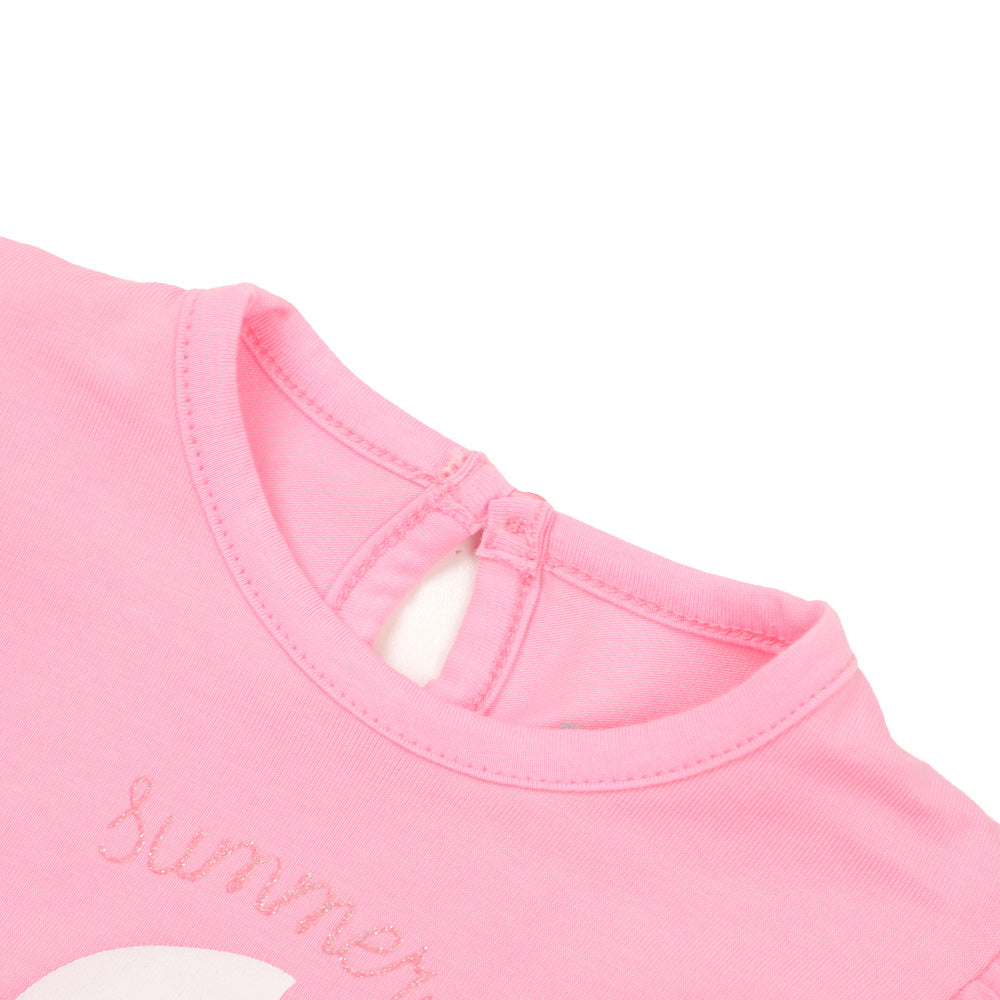 Infants Girls T-Shirt Summer Lovin - Candy Pink | Bachaa Party Baby Clothes Girls Tops & T-Shirts
