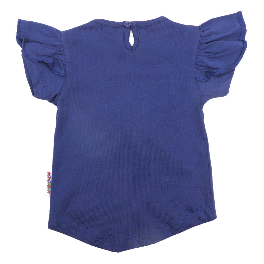 Infants Girls T-Shirt Summer Lovin - Navy Blue | Bachaa Party Baby Clothes Girls Tops & T-Shirts