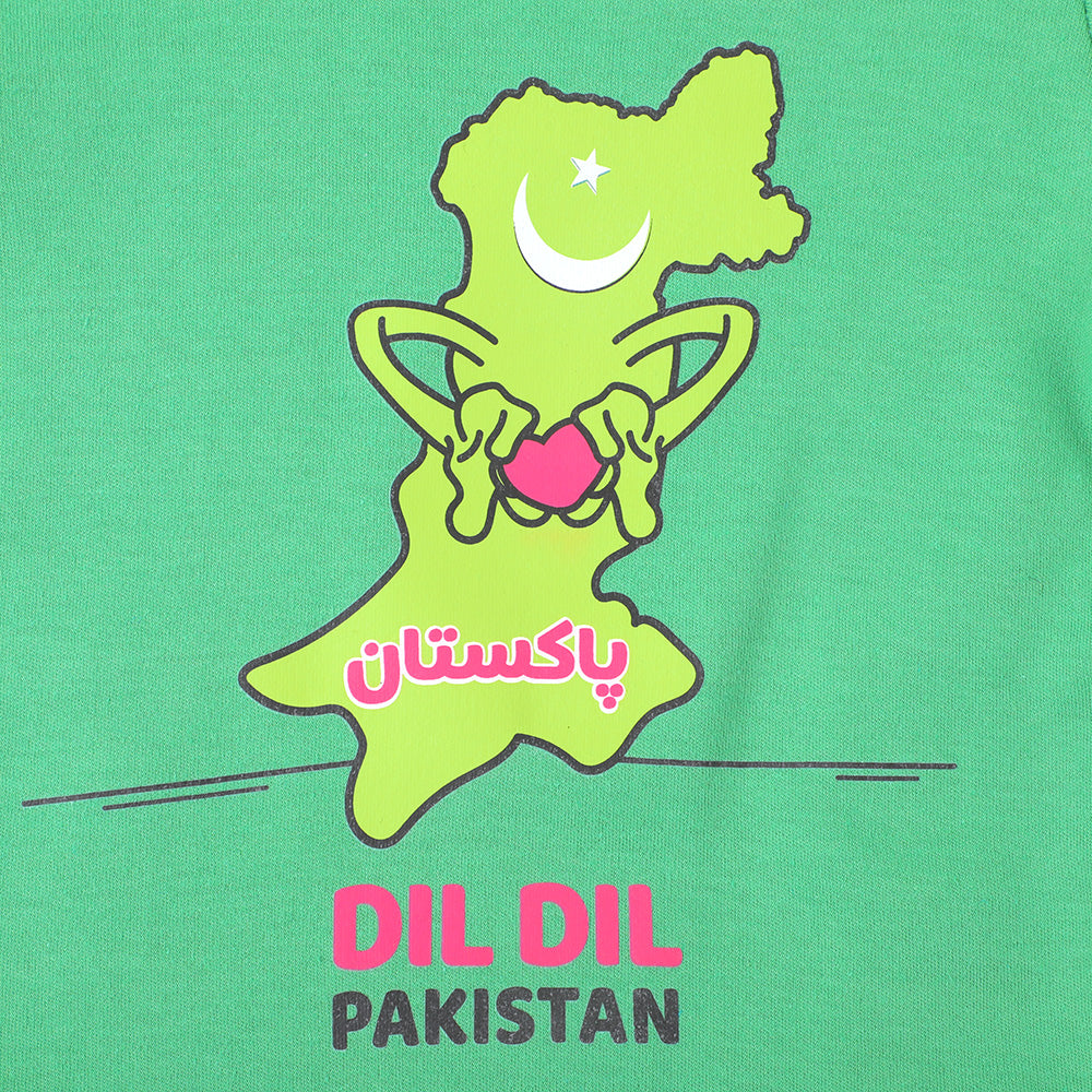 Infants Boys Basic Romper Dil Dil Pakistan - Fern Green | Bachaa Party Baby Clothes Rompers
