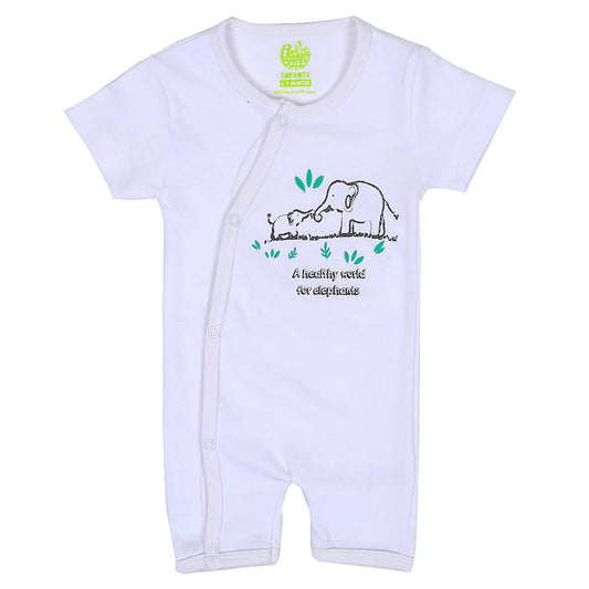 Infant Boys Knitted Rompers Elephants - White | Bachaa Party Baby Clothes Rompers