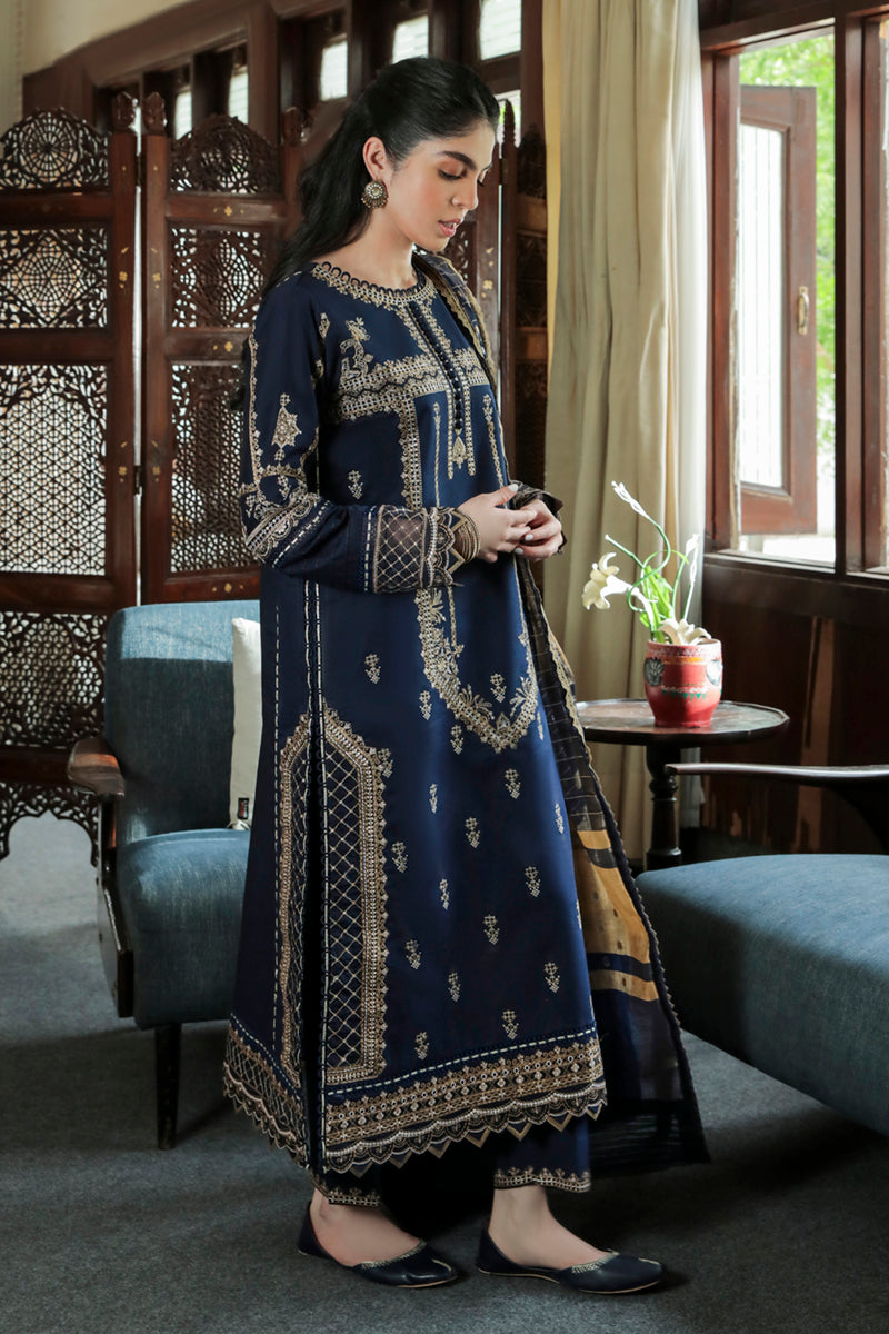 AQ-10 ESHAAL | Qalamkar Qline Dastak Summer Collection 2022 | Unstitched Embroidered Lawn Suits