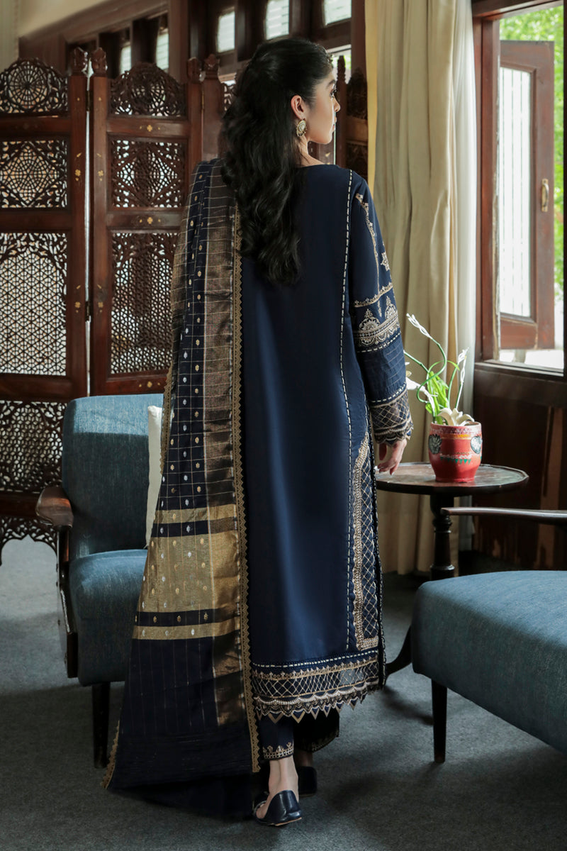 AQ-10 ESHAAL | Qalamkar Qline Dastak Summer Collection 2022 | Unstitched Embroidered Lawn Suits