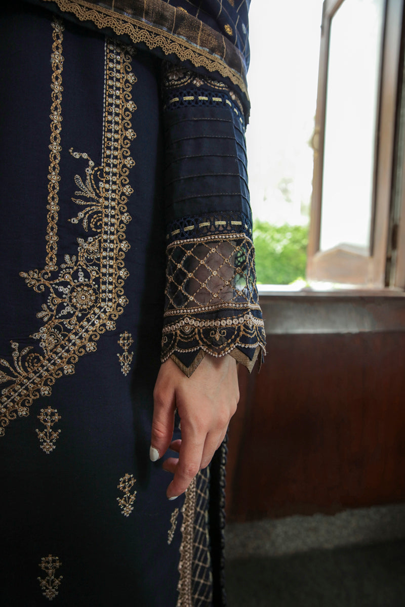 AQ-10 ESHAAL | Qalamkar Qline Dastak Summer Collection 2022 | Unstitched Embroidered Lawn Suits