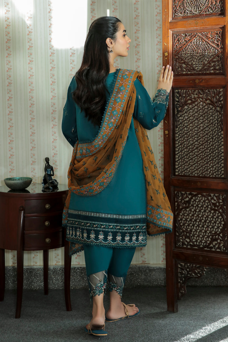 AQ-12 AMAL | Qalamkar Qline Dastak Summer Collection 2022 | Unstitched Embroidered Lawn Suits