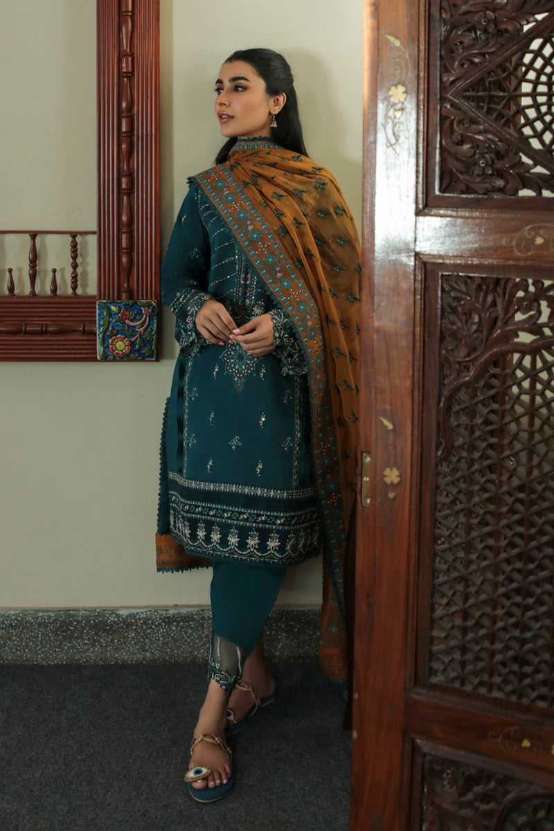 AQ-12 AMAL | Qalamkar Qline Dastak Summer Collection 2022 | Unstitched Embroidered Lawn Suits