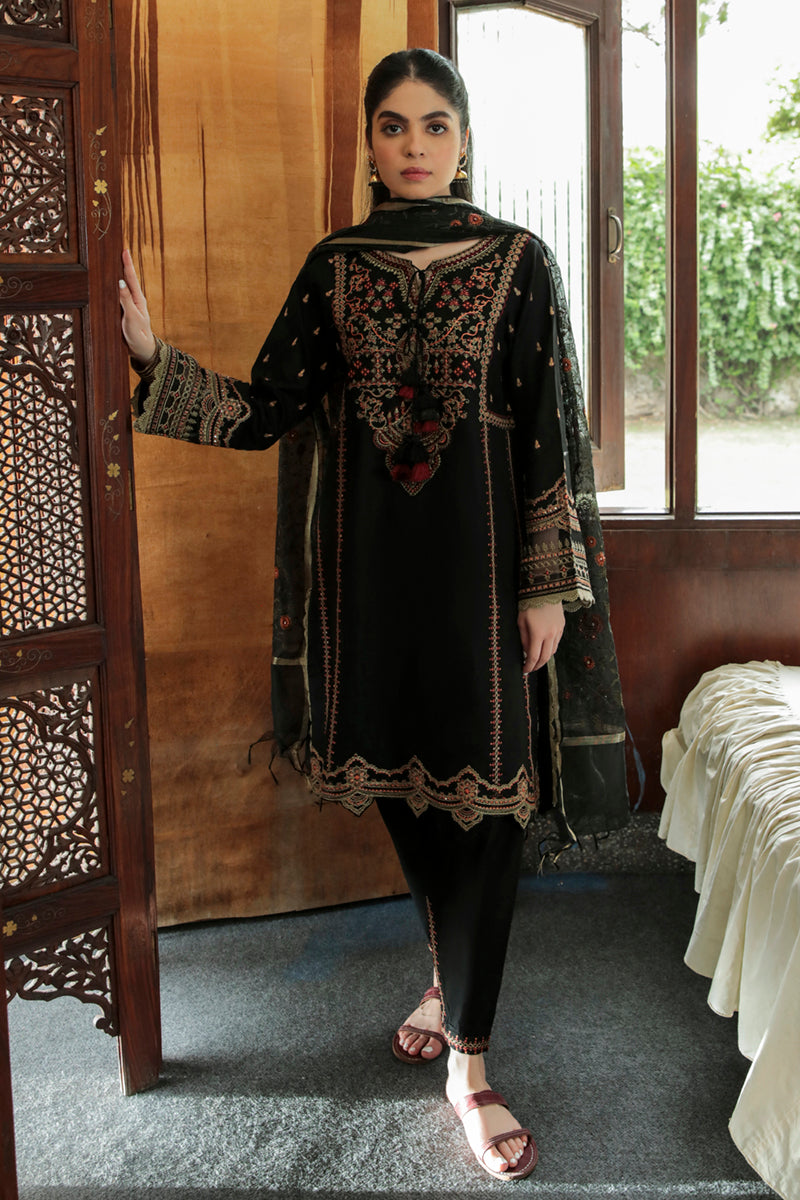 AQ-01 ZAREEN | Qalamkar Qline Dastak Summer Collection 2022 | Unstitched Embroidered Lawn Suits