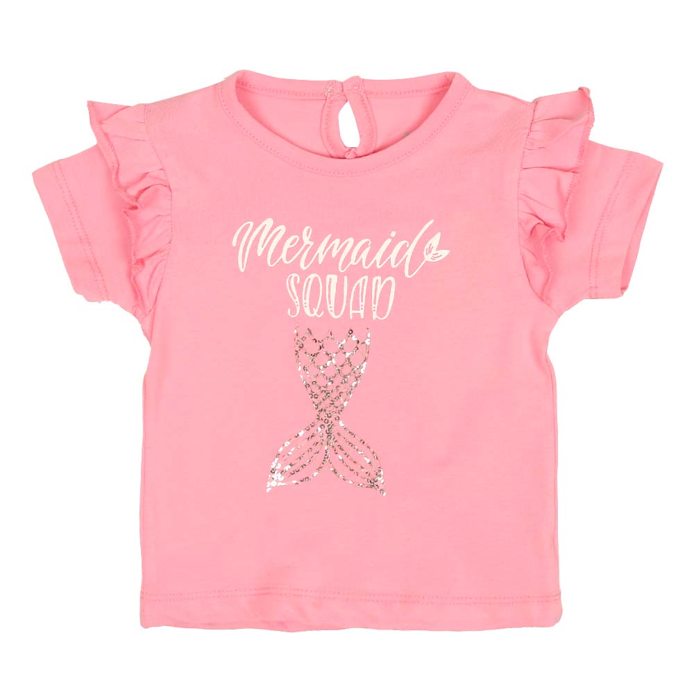 Infant Girls T-Shirt Mermaid - Pink Lemon | Bachaa Party Baby Clothes Girls Tops & T-Shirts