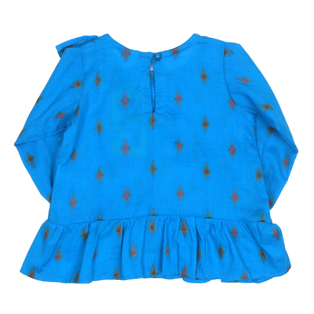 Infant Girls Casual Top Moon Light - Turquoise | Bachaa Party Baby Clothes Girls Tops & T-Shirts