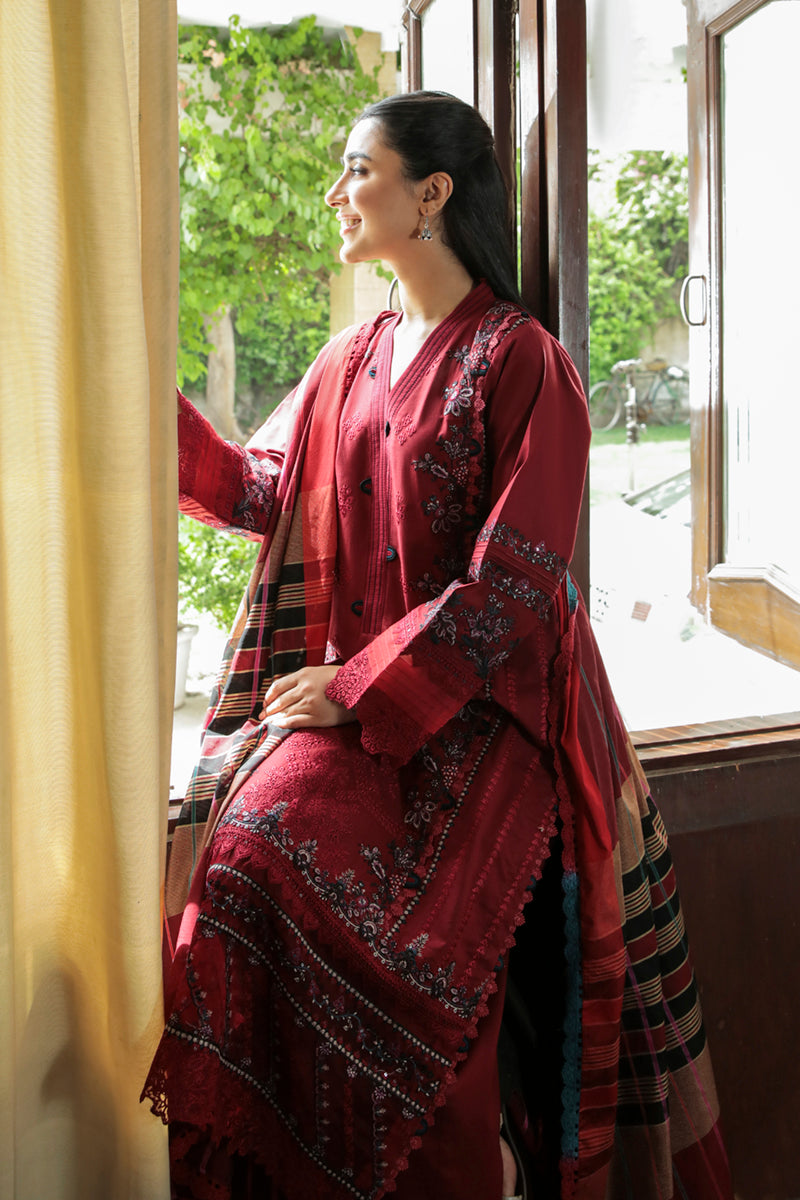 AQ-07 MAYA | Qalamkar Qline Dastak Summer Collection 2022 | Unstitched Embroidered Lawn Suits