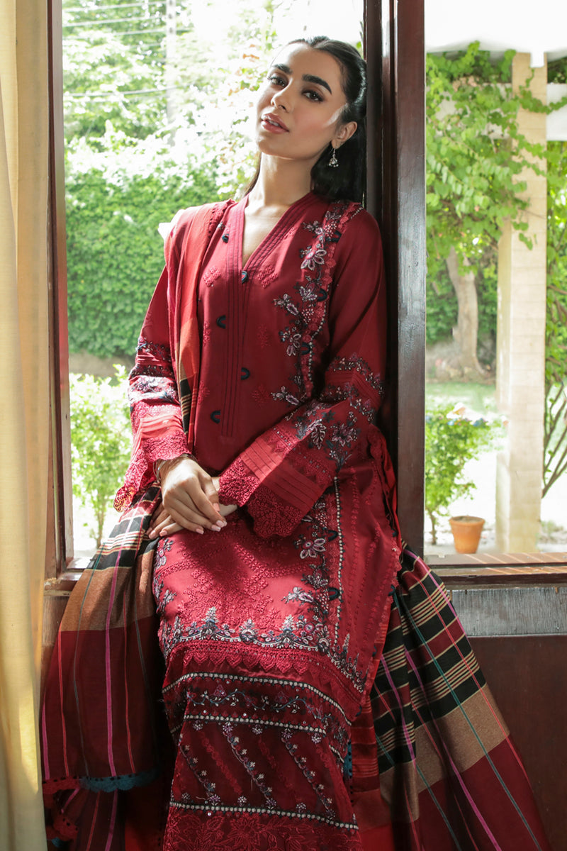 AQ-07 MAYA | Qalamkar Qline Dastak Summer Collection 2022 | Unstitched Embroidered Lawn Suits