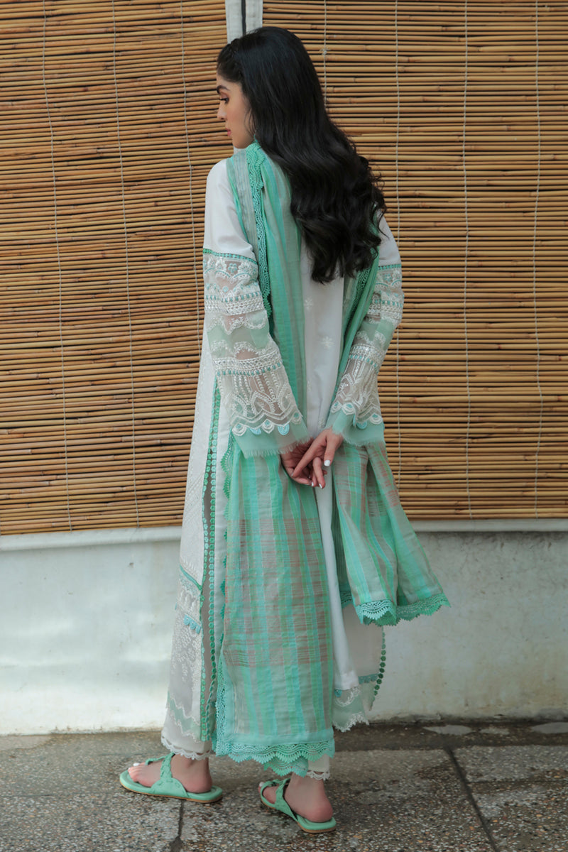 AQ-09 NAILA | Qalamkar Qline Dastak Summer Collection 2022 | Unstitched Embroidered Lawn Suits