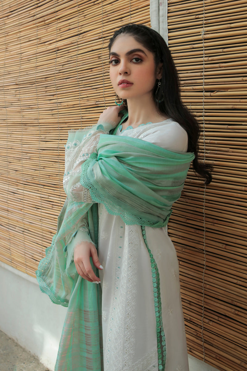 AQ-09 NAILA | Qalamkar Qline Dastak Summer Collection 2022 | Unstitched Embroidered Lawn Suits