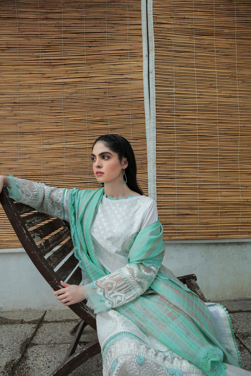 AQ-09 NAILA | Qalamkar Qline Dastak Summer Collection 2022 | Unstitched Embroidered Lawn Suits