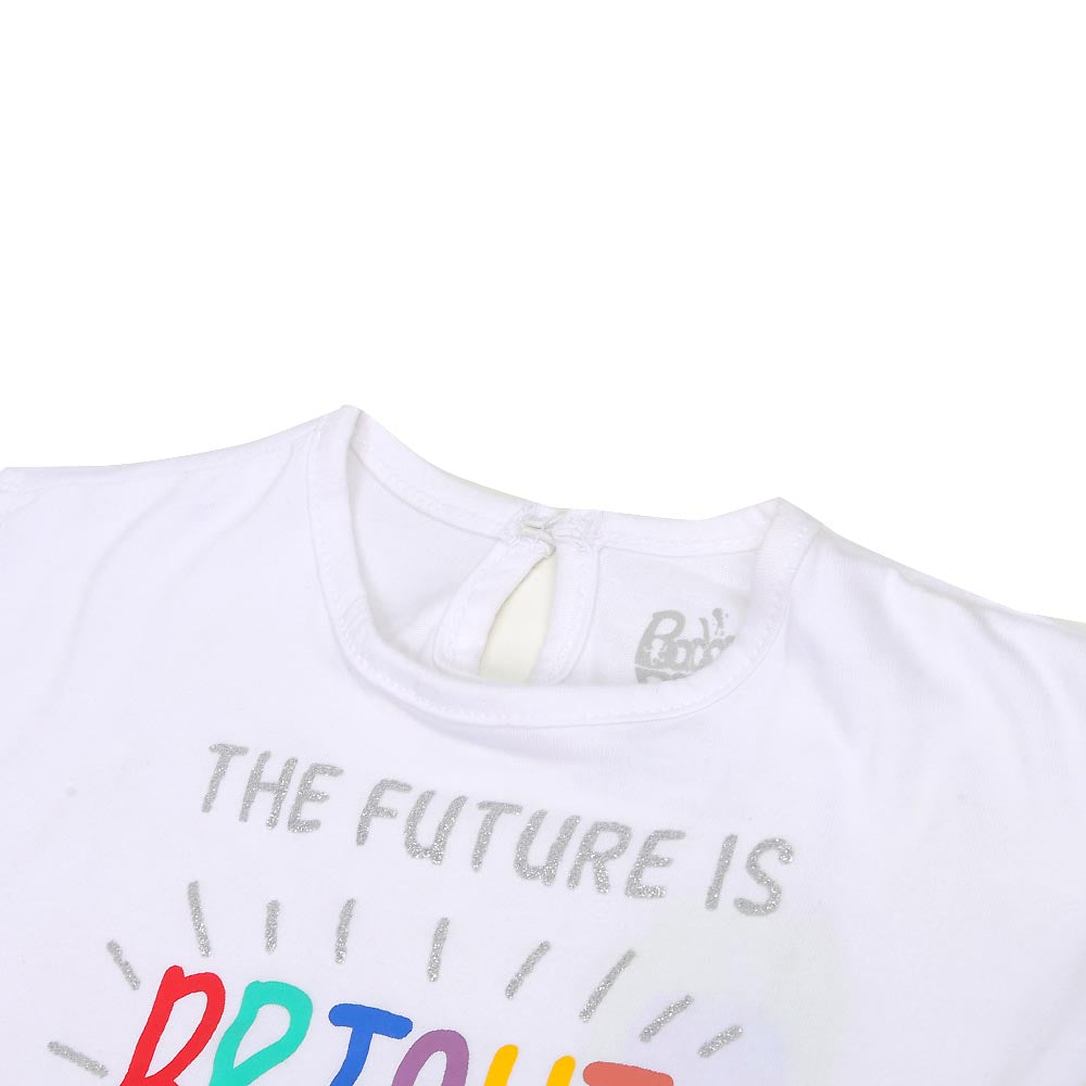 Infant Girls T-Shirt Bright - White | Bachaa Party Baby Clothes Girls Tops & T-Shirts