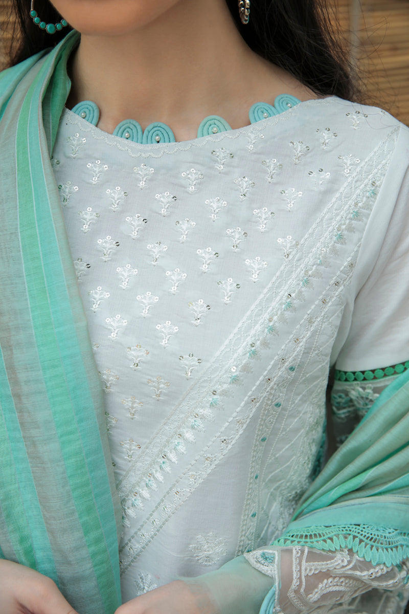 AQ-09 NAILA | Qalamkar Qline Dastak Summer Collection 2022 | Unstitched Embroidered Lawn Suits