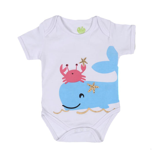 Unisex Romper Shark For Baby - White | Bachaa Party Baby Clothes Rompers