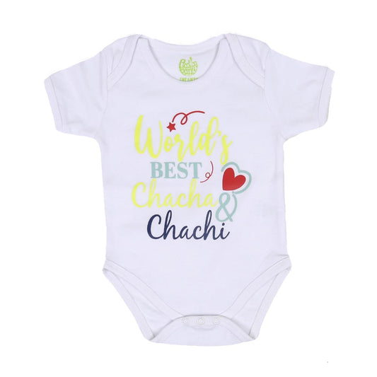 Unisex Romper Chacha Chachi - White | Bachaa Party Baby Clothes Rompers