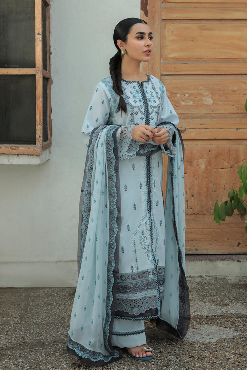 AQ-05 FEROZA | Qalamkar Qline Dastak Summer Collection 2022 | Unstitched Embroidered Lawn Suits
