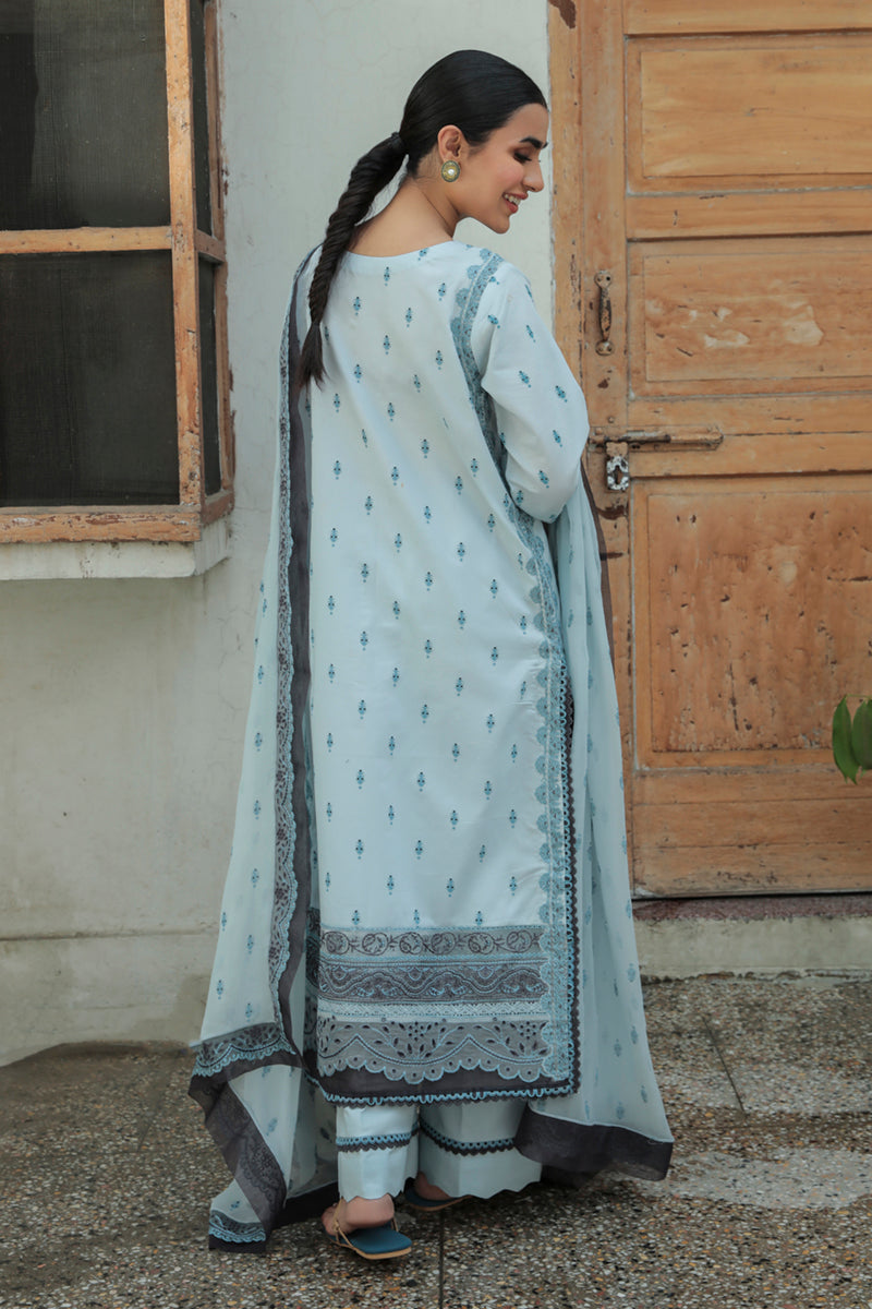 AQ-05 FEROZA | Qalamkar Qline Dastak Summer Collection 2022 | Unstitched Embroidered Lawn Suits