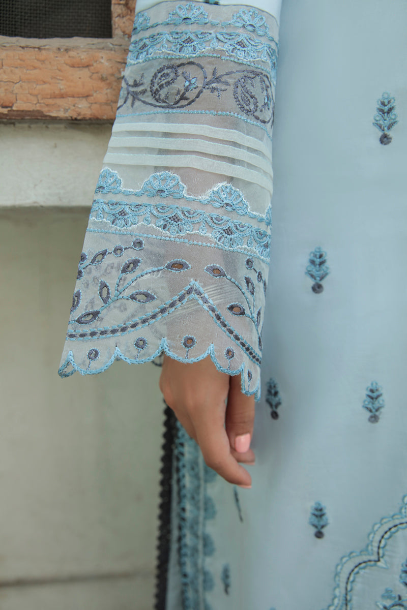 AQ-05 FEROZA | Qalamkar Qline Dastak Summer Collection 2022 | Unstitched Embroidered Lawn Suits
