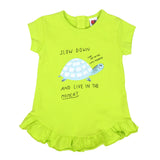 Infant Girls T-Shirt Slow Down-Acid Lime | Bachaa Party Baby Clothes Girls Tops & T-Shirts