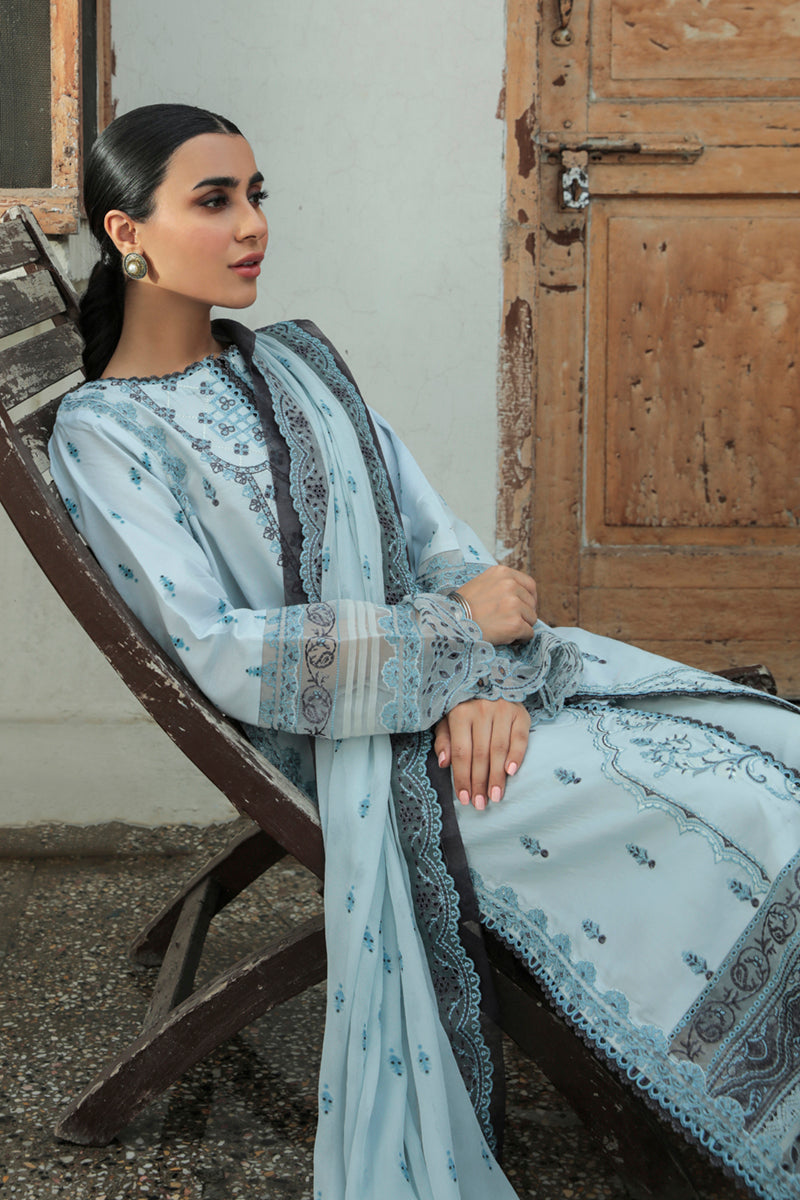 AQ-05 FEROZA | Qalamkar Qline Dastak Summer Collection 2022 | Unstitched Embroidered Lawn Suits