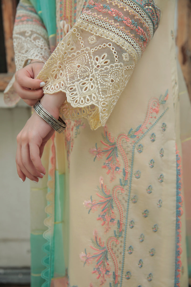 AQ-02 ASFA | Qalamkar Qline Dastak Summer Collection 2022 | Unstitched Embroidered Lawn Suits