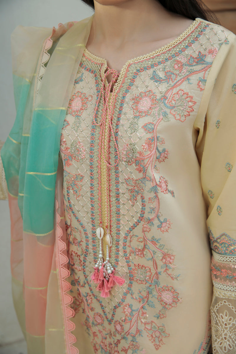 AQ-02 ASFA | Qalamkar Qline Dastak Summer Collection 2022 | Unstitched Embroidered Lawn Suits