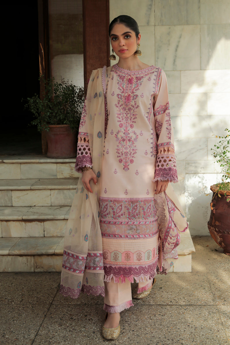 AQ-08 SAMAR | Qalamkar Qline Dastak Summer Collection 2022 | Unstitched Embroidered Lawn Suits
