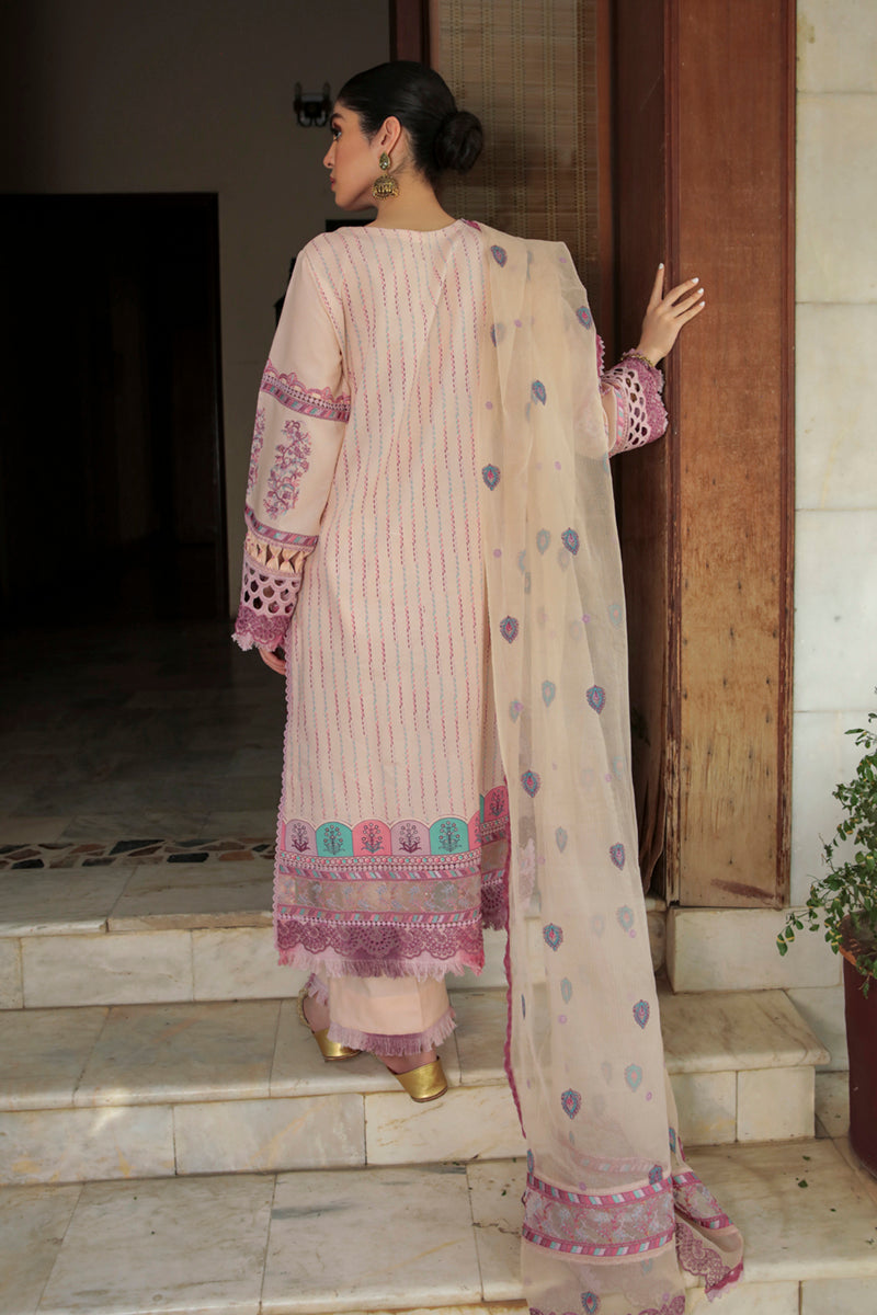 AQ-08 SAMAR | Qalamkar Qline Dastak Summer Collection 2022 | Unstitched Embroidered Lawn Suits