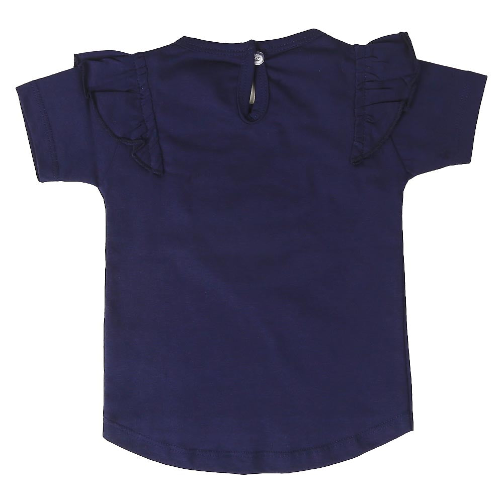 Infant Girls T-Shirts -NAVY | Bachaa Party Baby Clothes Girls Tops & T-Shirts