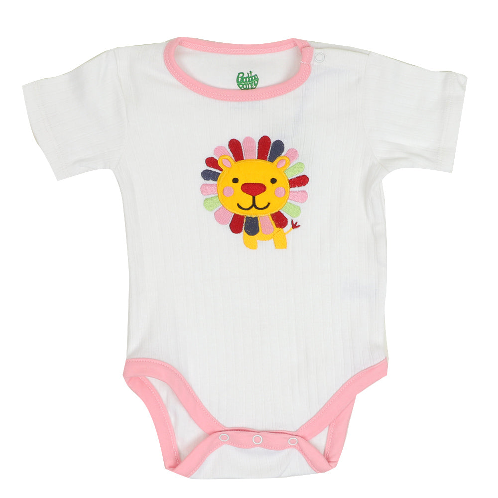 Infant Basic Romper Unisex Flower - White | Bachaa Party Baby Clothes Rompers