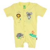 Infant Boys Knitted Romper Cutest Crew - Yellow Lri | Bachaa Party Baby Clothes Rompers
