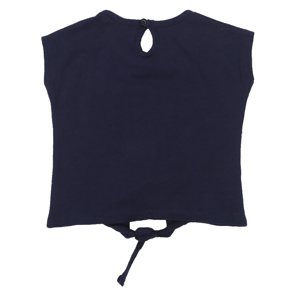 Infant Girls T-Shirt Summer - Navy | Bachaa Party Baby Clothes Girls Tops & T-Shirts