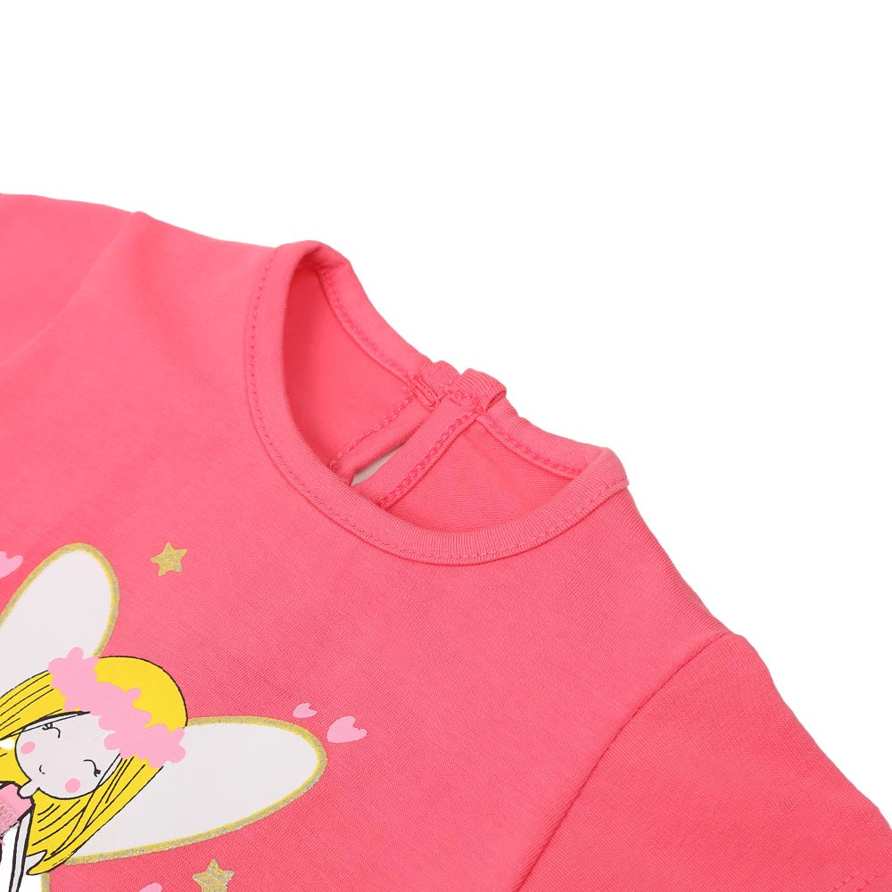 Infant Girls T-Shirt Cutest Catch - Pink Lemon | Bachaa Party Baby Clothes Girls Tops & T-Shirts