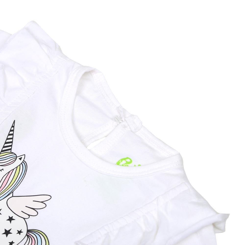 Infant Girls T-Shirts Rainbow - White | Bachaa Party Baby Clothes Girls Tops & T-Shirts
