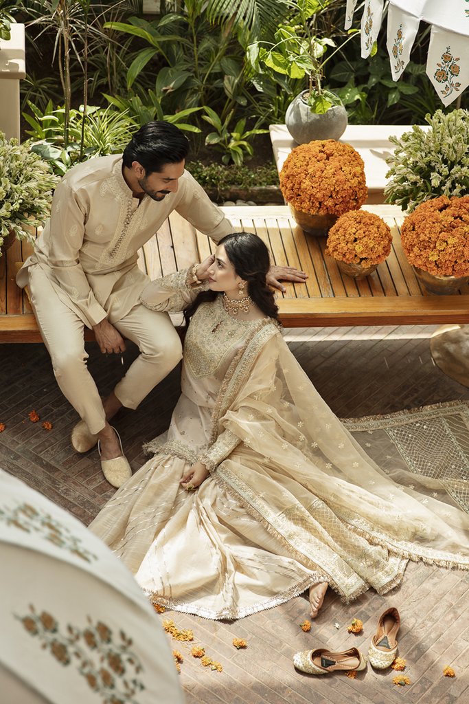SM-07 | Qalamkar Shadmani Luxury Formals Collection 2021 | Unstitched Embroidered Organza Suits
