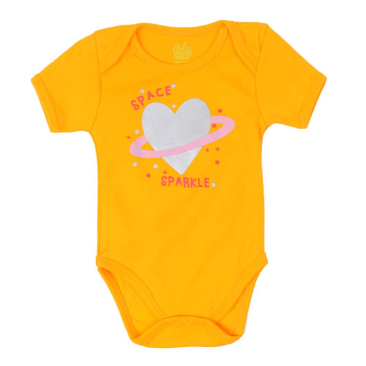 Unisex Romper Heart Space - Citrus | Bachaa Party Baby Clothes Rompers