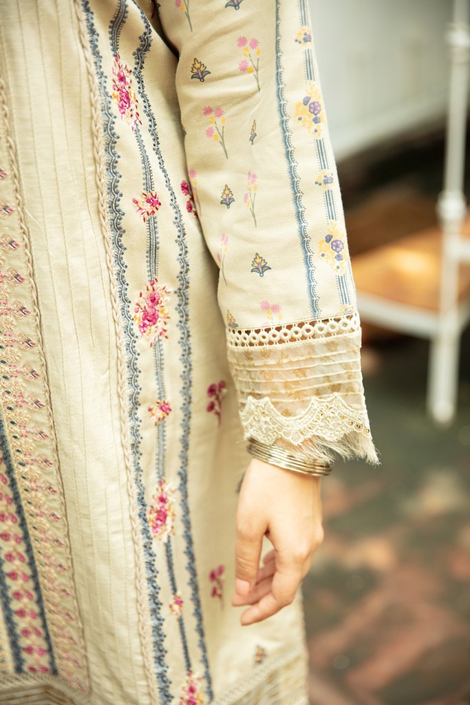 NW-05 | Qalamkar Qline Linen Winter Collection 2021 | Unstitched Embroidered Organza Suits