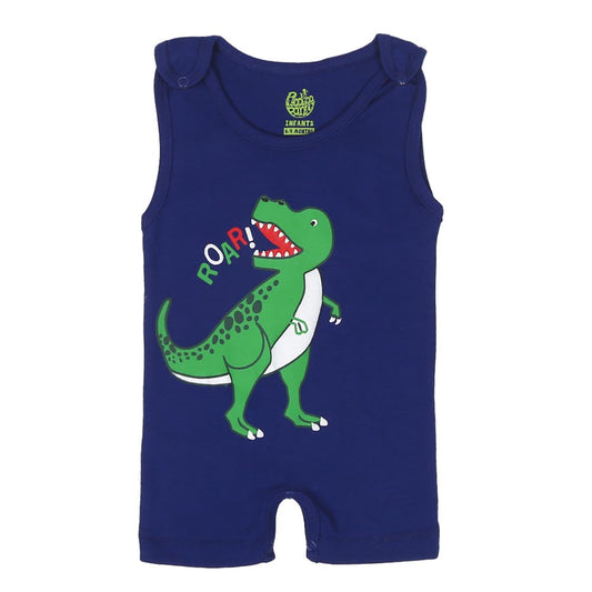 Infant Boys Knitted Rompers Roar - NAVY | Bachaa Party Baby Clothes Rompers