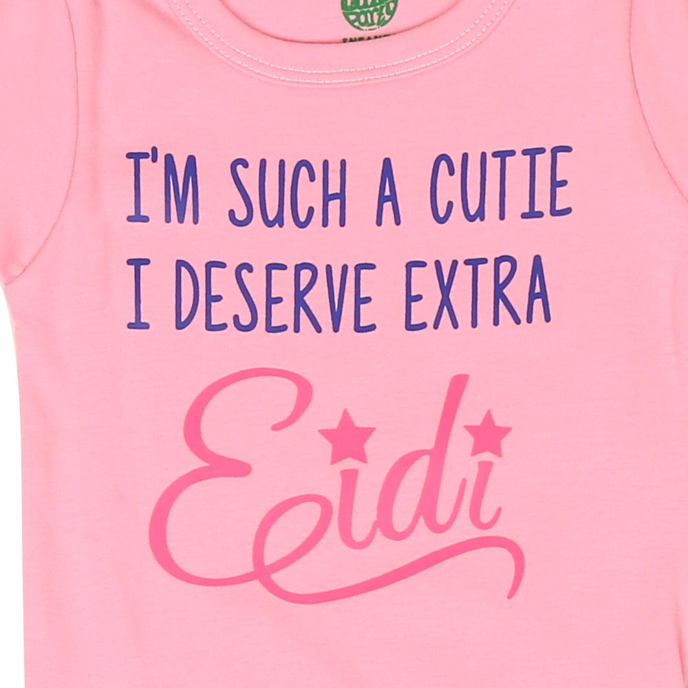 Infant Basic Romper Unisex Extra Eidi - Pink A Boo | Bachaa Party Baby Clothes Rompers