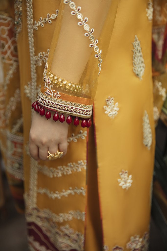 SM-02 | Qalamkar Shadmani Luxury Formals Collection 2021 | Unstitched Embroidered Organza Suits