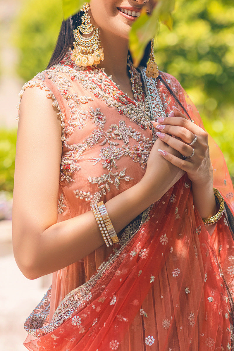 PORCELAIN ROSE | Mushq Monsoon Wedding Luxury Chiffon Collection 2022 | Unstitched Embroidered Chiffon Suits