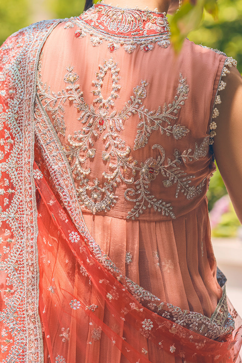 PORCELAIN ROSE | Mushq Monsoon Wedding Luxury Chiffon Collection 2022 | Unstitched Embroidered Chiffon Suits