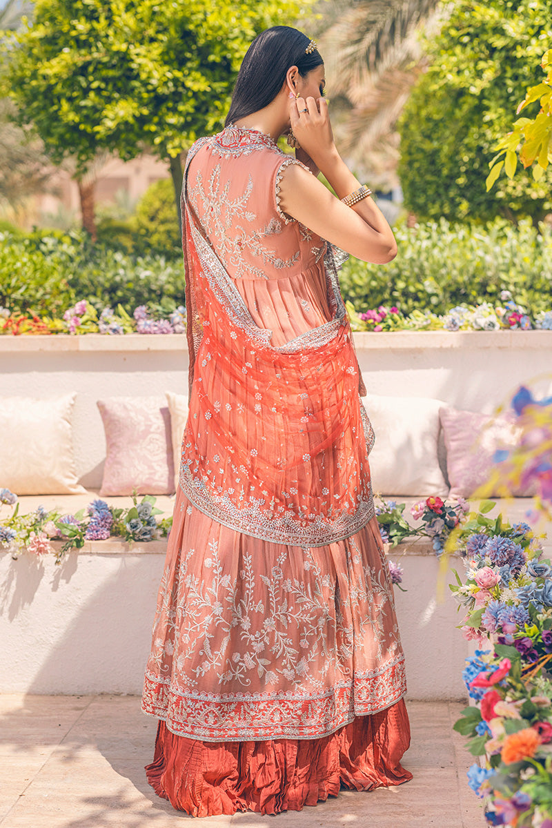 PORCELAIN ROSE | Mushq Monsoon Wedding Luxury Chiffon Collection 2022 | Unstitched Embroidered Chiffon Suits