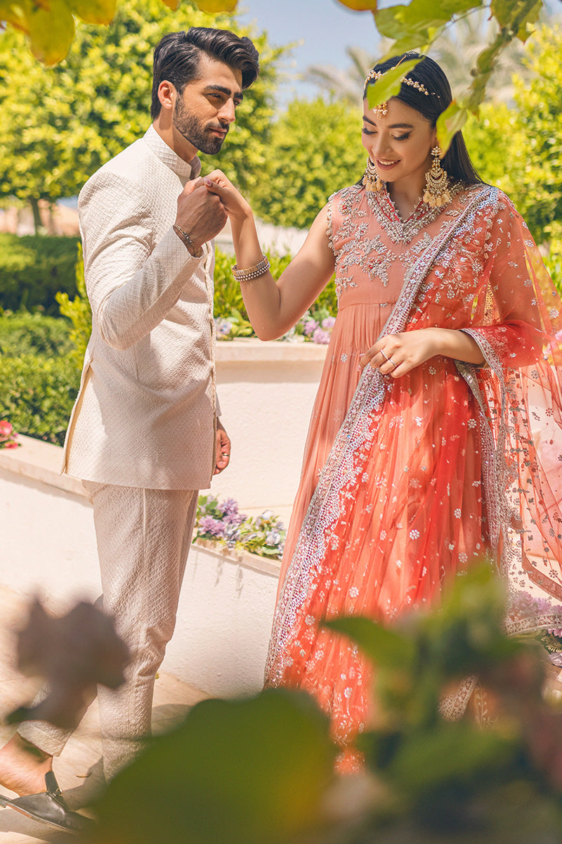 PORCELAIN ROSE | Mushq Monsoon Wedding Luxury Chiffon Collection 2022 | Unstitched Embroidered Chiffon Suits