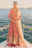 CORAL ALMOND | Mushq Monsoon Wedding Luxury Chiffon Collection 2022 | Unstitched Embroidered Chiffon Suits