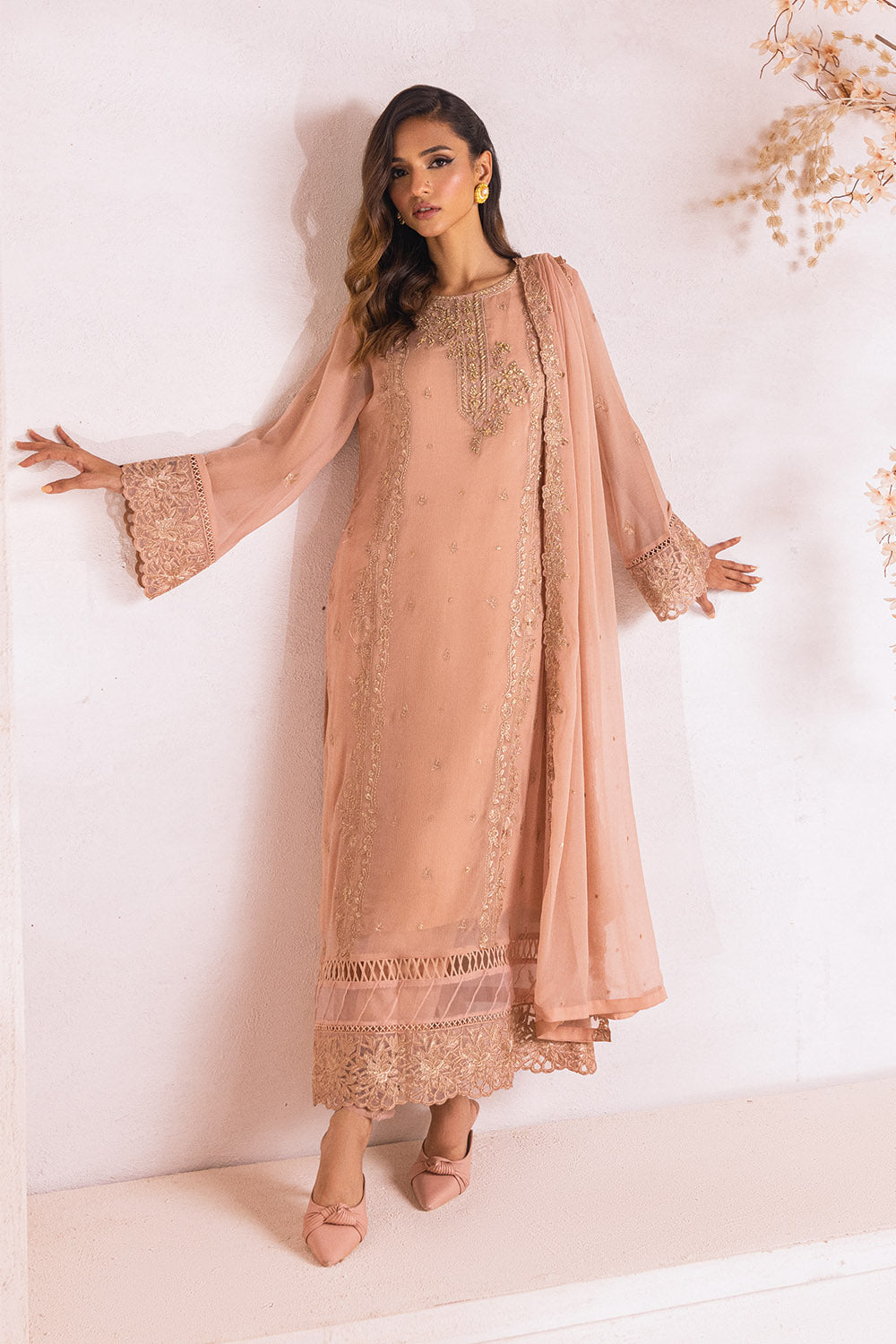 Majestic Glow | Azure Ensembles Chiffon 3PCS 2023